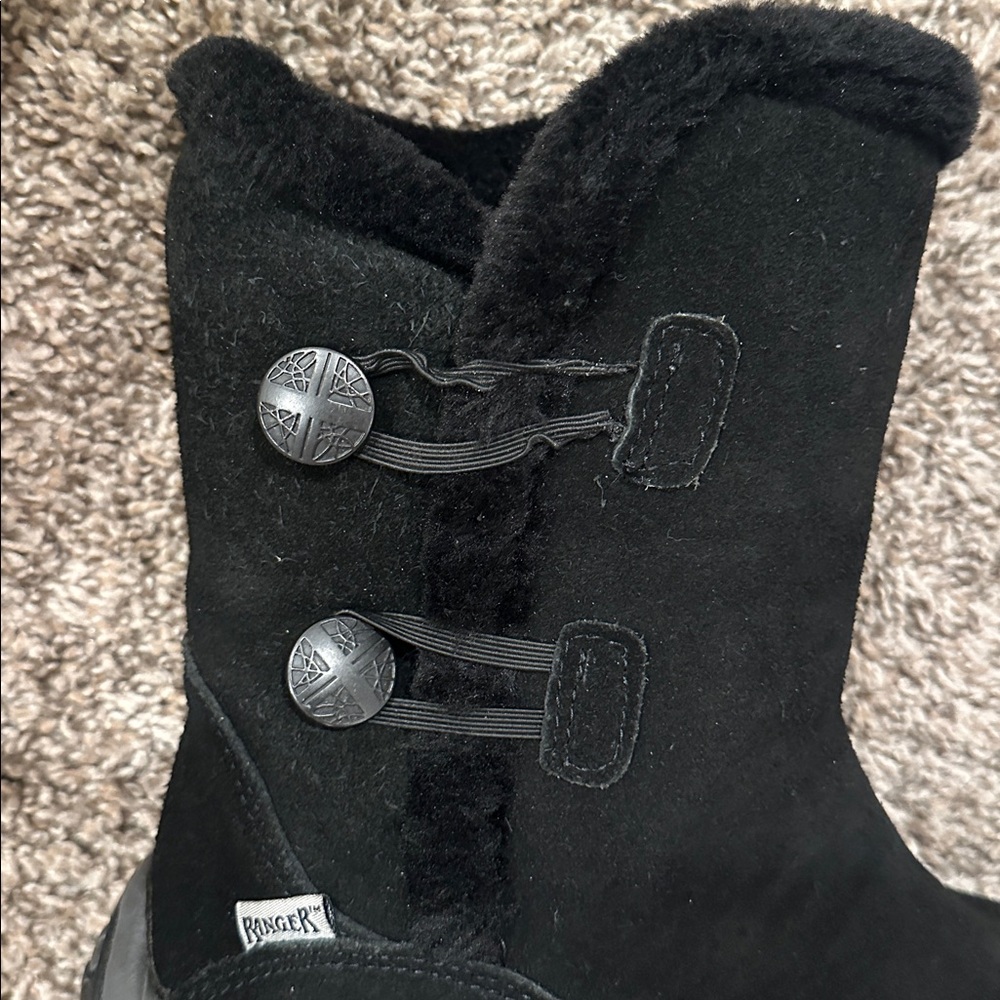 RANGER Black Winter Boots with Fur Lining - Picture 6 of 6